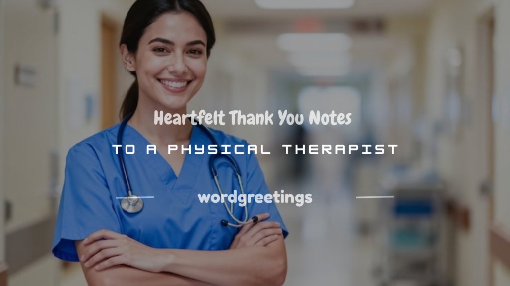 thank you note to a physical therapist