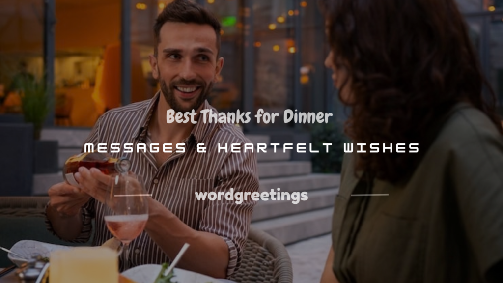 thanks for dinner